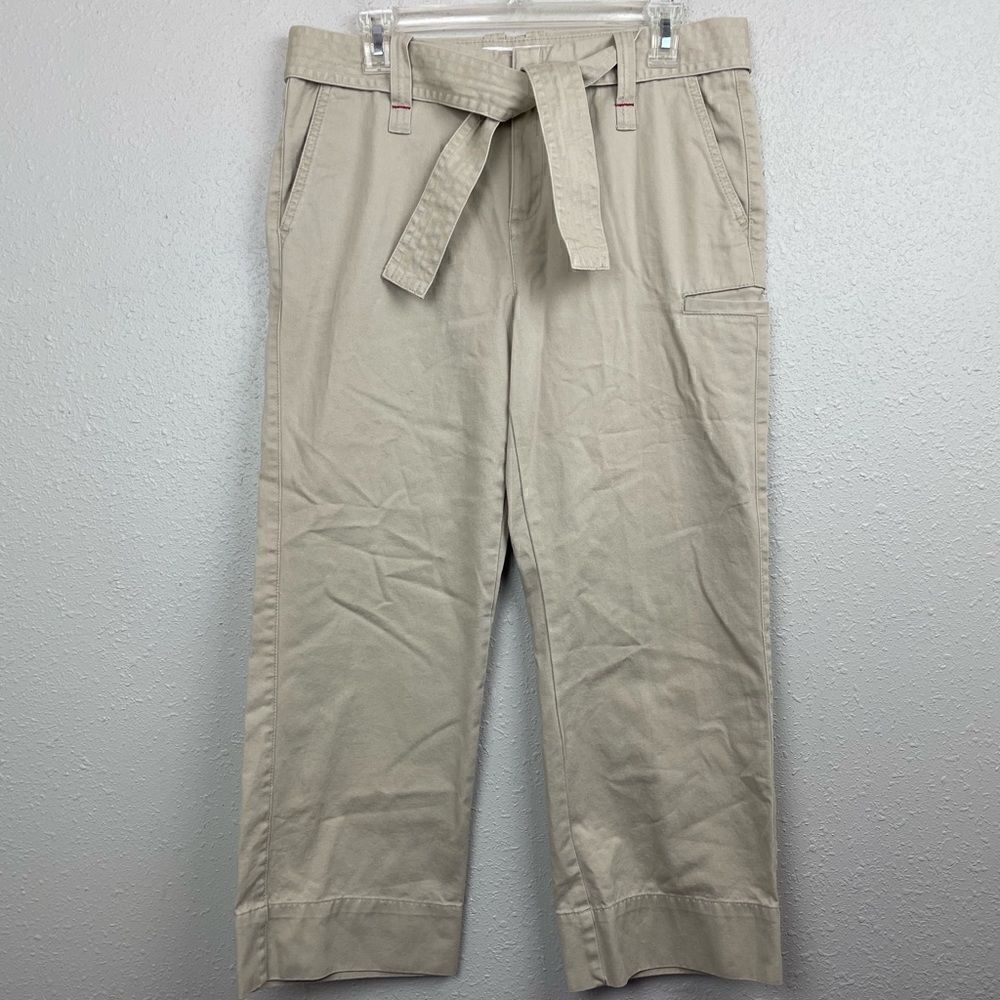 Tommy Hilfiger Jeans Khaki Cropped Pants Size 8 EUC